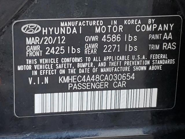 Photo 11 VIN: KMHEC4A48CA030654 - HYUNDAI SONATA 