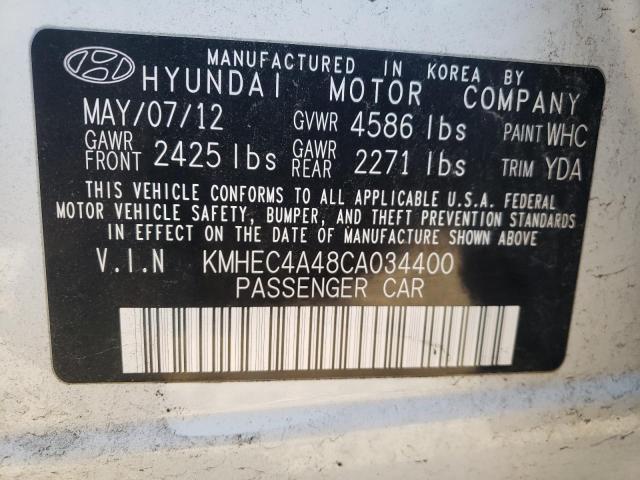 Photo 11 VIN: KMHEC4A48CA034400 - HYUNDAI SONATA HYB 