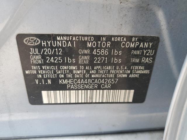 Photo 12 VIN: KMHEC4A48CA042657 - HYUNDAI SONATA 