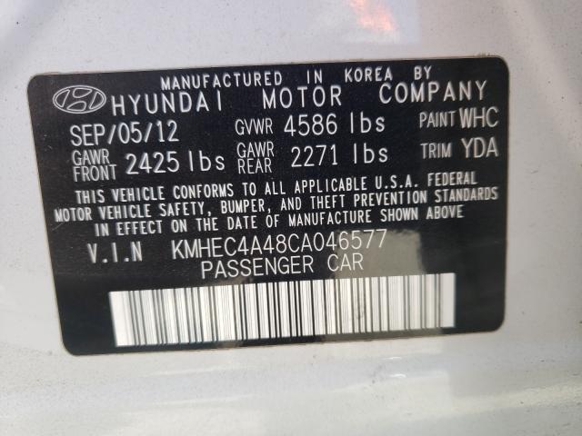 Photo 9 VIN: KMHEC4A48CA046577 - HYUNDAI SONATA HYB 