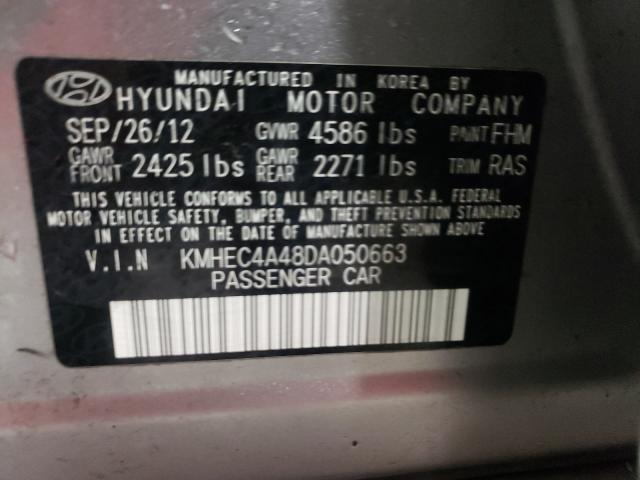 Photo 9 VIN: KMHEC4A48DA050663 - HYUNDAI SONATA HYB 