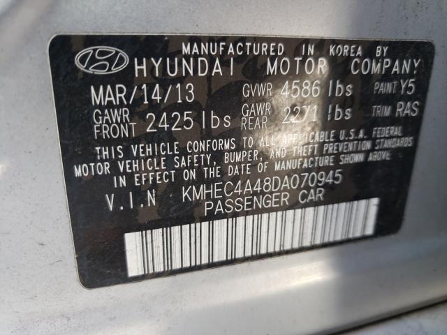 Photo 9 VIN: KMHEC4A48DA070945 - HYUNDAI SONATA HYB 