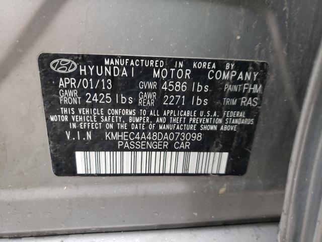 Photo 9 VIN: KMHEC4A48DA073098 - HYUNDAI SONATA HYB 