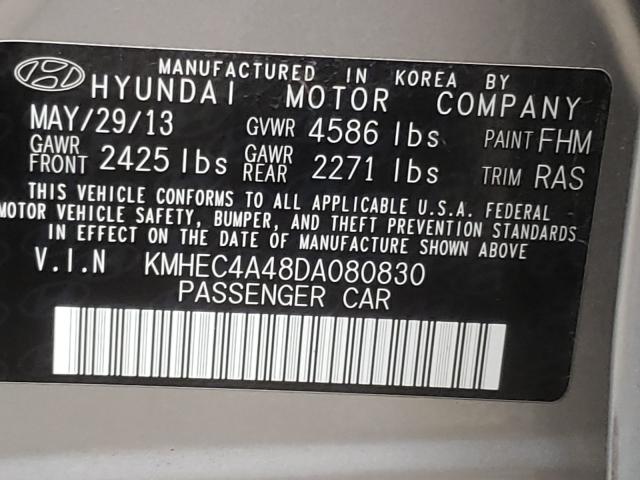 Photo 9 VIN: KMHEC4A48DA080830 - HYUNDAI SONATA 