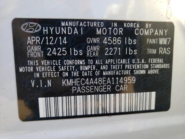 Photo 9 VIN: KMHEC4A48EA114959 - HYUNDAI SONATA HYB 