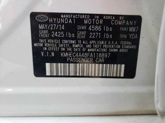 Photo 9 VIN: KMHEC4A48FA118897 - HYUNDAI SONATA HYB 