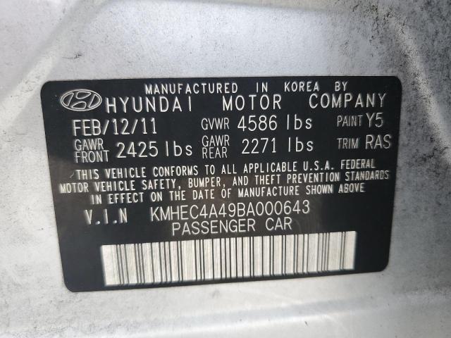 Photo 12 VIN: KMHEC4A49BA000643 - HYUNDAI SONATA HYB 