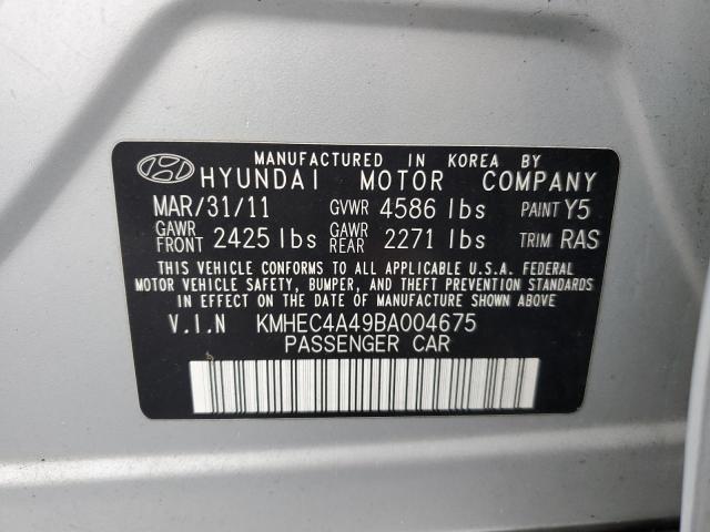 Photo 11 VIN: KMHEC4A49BA004675 - HYUNDAI SONATA 