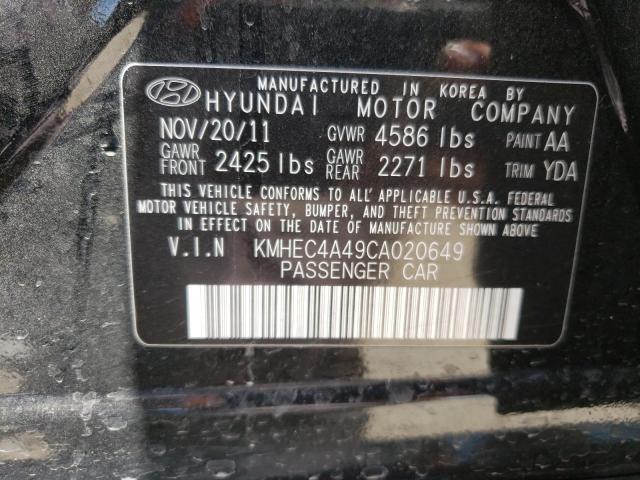 Photo 9 VIN: KMHEC4A49CA020649 - HYUNDAI SONATA HYB 