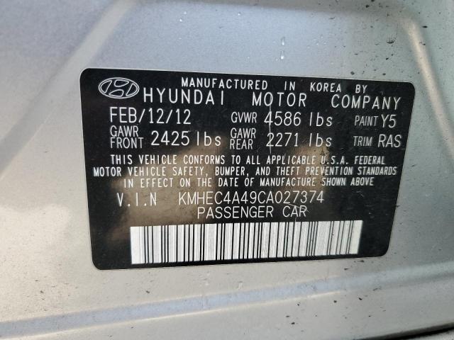 Photo 11 VIN: KMHEC4A49CA027374 - HYUNDAI SONATA 