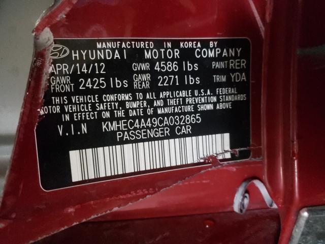 Photo 9 VIN: KMHEC4A49CA032865 - HYUNDAI SONATA HYB 