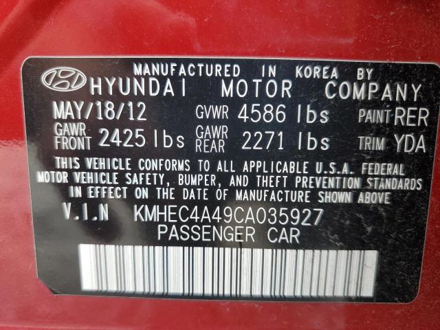 Photo 11 VIN: KMHEC4A49CA035927 - HYUNDAI SONATA HYB 