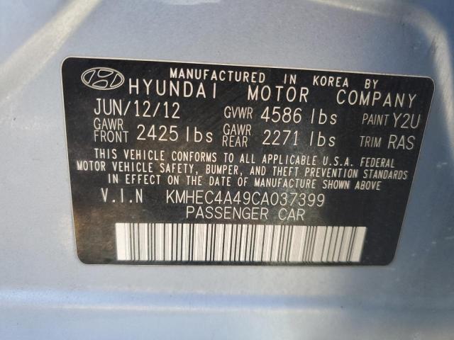 Photo 11 VIN: KMHEC4A49CA037399 - HYUNDAI SONATA HYB 