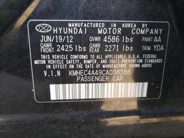 Photo 11 VIN: KMHEC4A49CA038388 - HYUNDAI SONATA HYB 