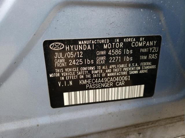 Photo 11 VIN: KMHEC4A49CA040061 - HYUNDAI SONATA 