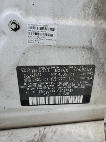 Photo 12 VIN: KMHEC4A49CA042747 - HYUNDAI SONATA HYB 