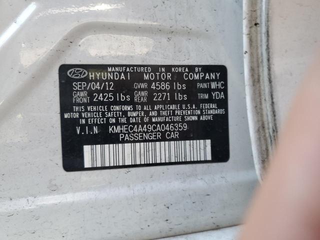 Photo 11 VIN: KMHEC4A49CA046359 - HYUNDAI SONATA 