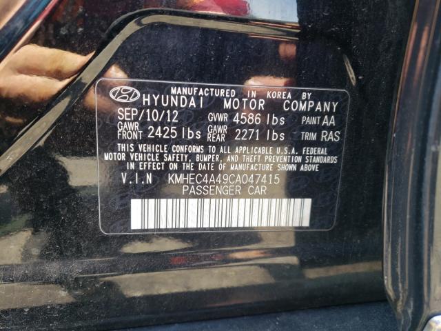 Photo 9 VIN: KMHEC4A49CA047415 - HYUNDAI SONATA HYB 