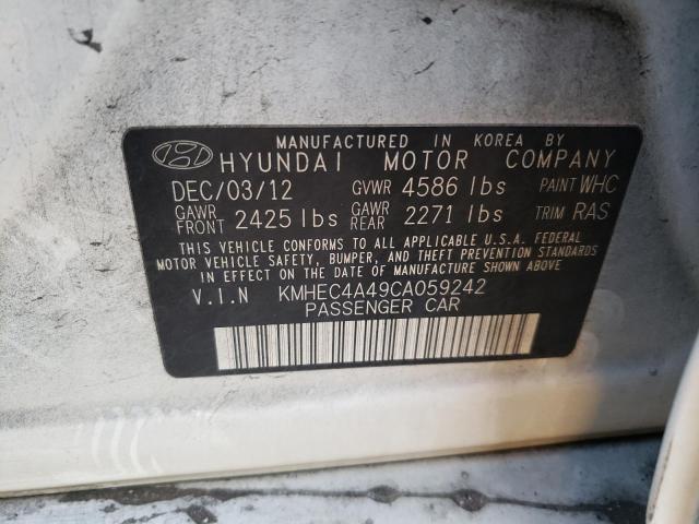 Photo 9 VIN: KMHEC4A49CA059242 - HYUNDAI SONATA HYB 