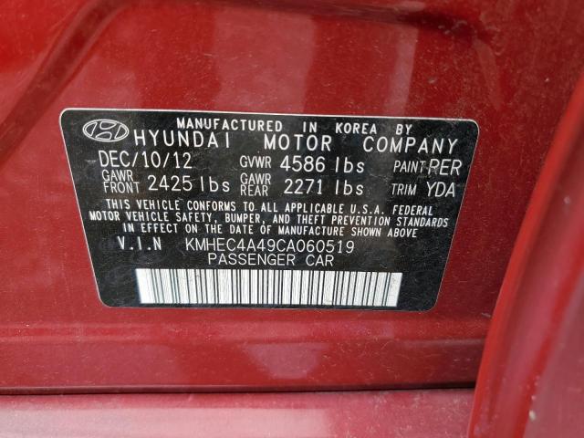 Photo 11 VIN: KMHEC4A49CA060519 - HYUNDAI SONATA HYB 