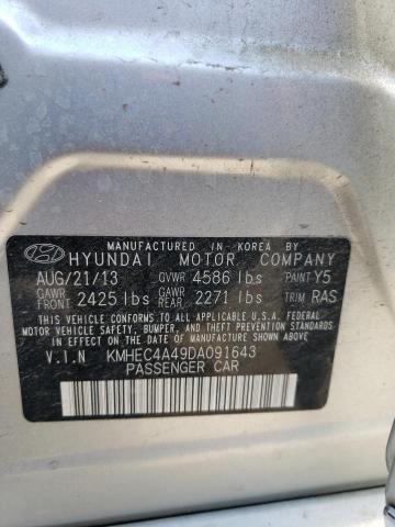 Photo 11 VIN: KMHEC4A49DA091643 - HYUNDAI SONATA HYB 