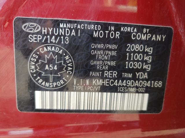 Photo 9 VIN: KMHEC4A49DA094168 - HYUNDAI SONATA HYB 