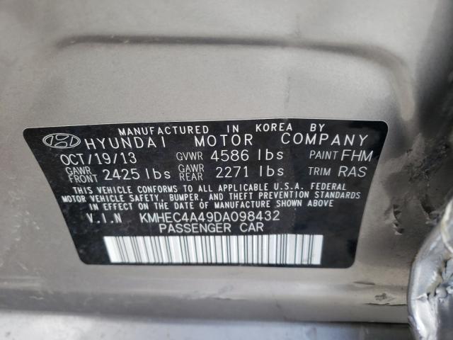 Photo 9 VIN: KMHEC4A49DA098432 - HYUNDAI SONATA HYB 