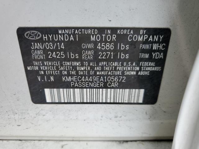 Photo 11 VIN: KMHEC4A49EA105672 - HYUNDAI SONATA 