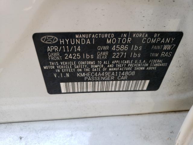 Photo 9 VIN: KMHEC4A49EA114808 - HYUNDAI SONATA 