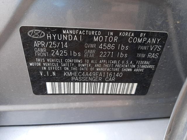 Photo 9 VIN: KMHEC4A49EA116140 - HYUNDAI SONATA HYB 