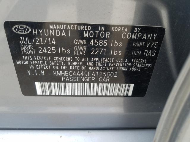 Photo 9 VIN: KMHEC4A49FA125602 - HYUNDAI SONATA 