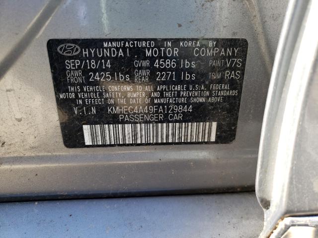 Photo 9 VIN: KMHEC4A49FA129844 - HYUNDAI SONATA 