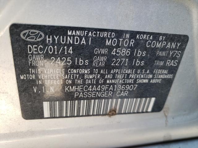 Photo 9 VIN: KMHEC4A49FA136907 - HYUNDAI SONATA HYB 