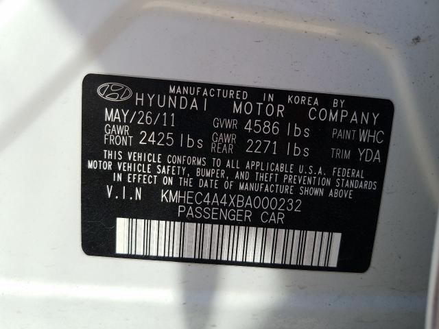 Photo 9 VIN: KMHEC4A4XBA000232 - HYUNDAI SONATA HYB 