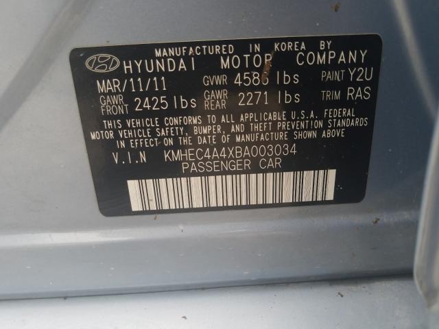 Photo 9 VIN: KMHEC4A4XBA003034 - HYUNDAI SONATA HYB 