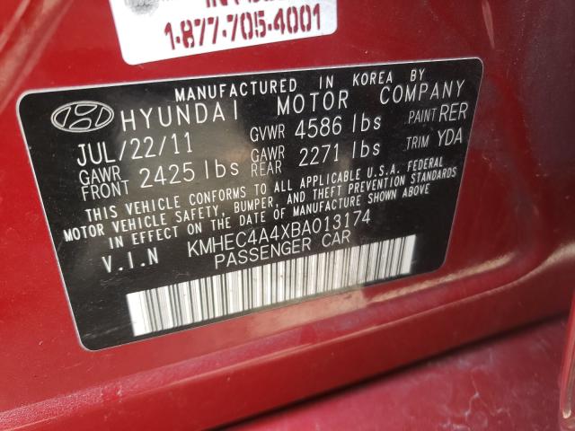 Photo 9 VIN: KMHEC4A4XBA013174 - HYUNDAI SONATA HYB 