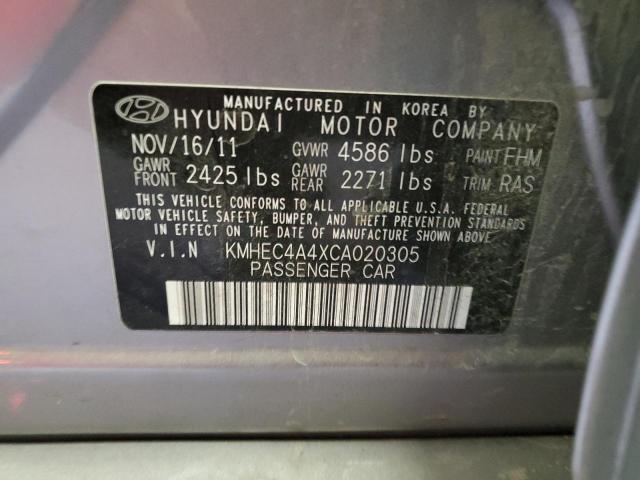 Photo 9 VIN: KMHEC4A4XCA020305 - HYUNDAI SONATA HYB 