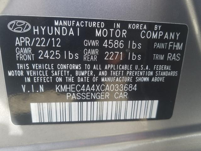 Photo 9 VIN: KMHEC4A4XCA033684 - HYUNDAI SONATA HYB 