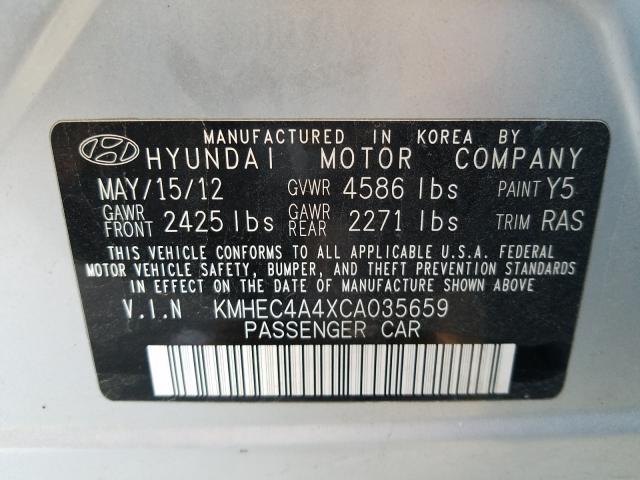 Photo 9 VIN: KMHEC4A4XCA035659 - HYUNDAI SONATA HYB 