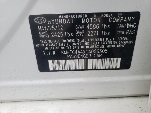 Photo 9 VIN: KMHEC4A4XCA036505 - HYUNDAI SONATA HYB 