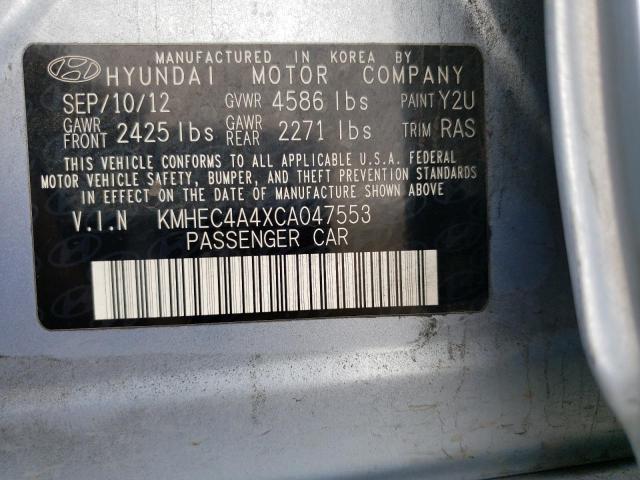 Photo 12 VIN: KMHEC4A4XCA047553 - HYUNDAI SONATA HYB 