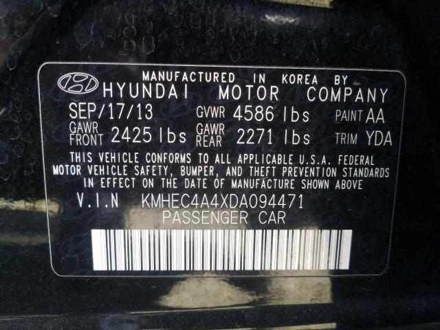 Photo 9 VIN: KMHEC4A4XDA094471 - HYUNDAI SONATA HYB 