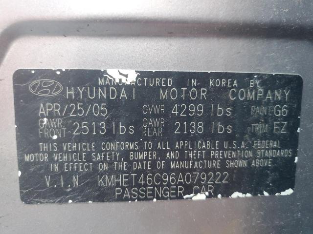 Photo 11 VIN: KMHET46C96A079222 - HYUNDAI SONATA GL 