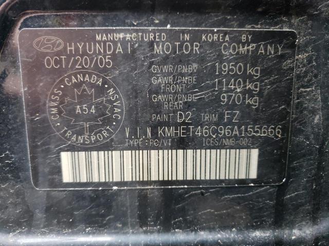 Photo 12 VIN: KMHET46C96A155666 - HYUNDAI SONATA 