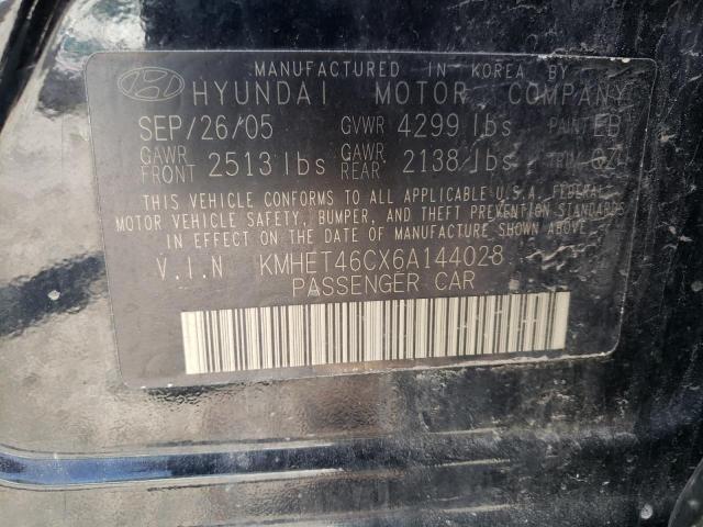 Photo 9 VIN: KMHET46CX6A144028 - HYUNDAI SONATA GL 