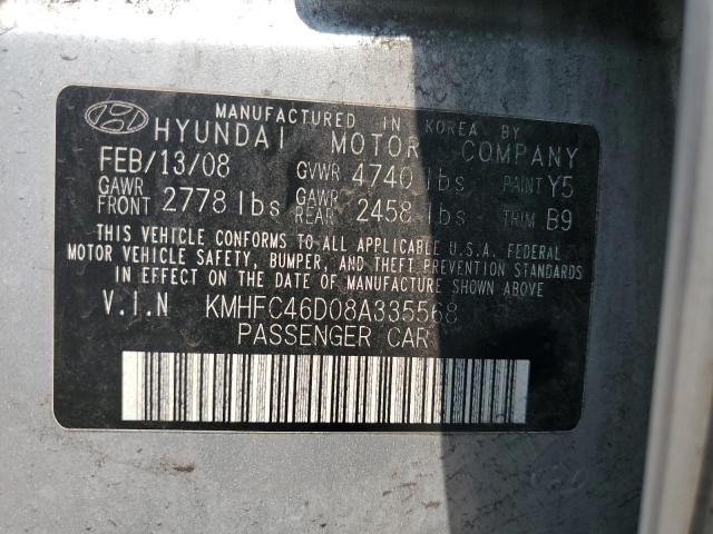 Photo 12 VIN: KMHFC46D08A335568 - HYUNDAI AZERA 