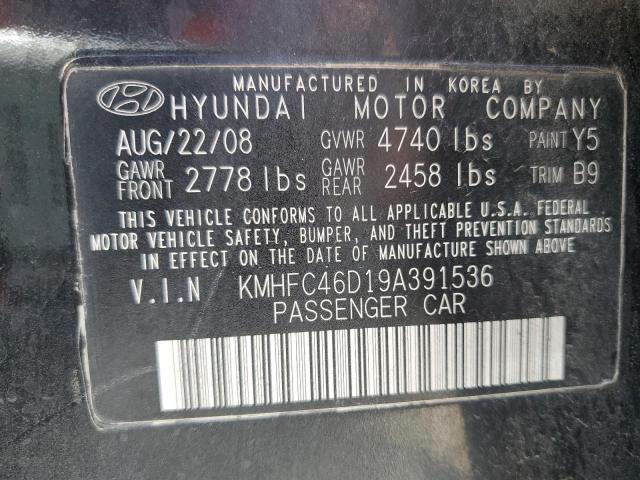 Photo 11 VIN: KMHFC46D19A391536 - HYUNDAI AZERA GLS 