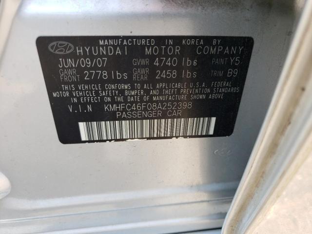 Photo 9 VIN: KMHFC46F08A252398 - HYUNDAI AZERA SE 