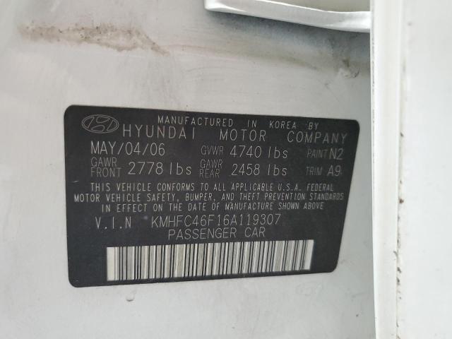 Photo 11 VIN: KMHFC46F16A119307 - HYUNDAI AZERA SE 