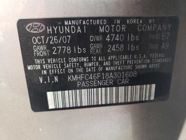 Photo 11 VIN: KMHFC46F18A301608 - HYUNDAI AZERA SE 